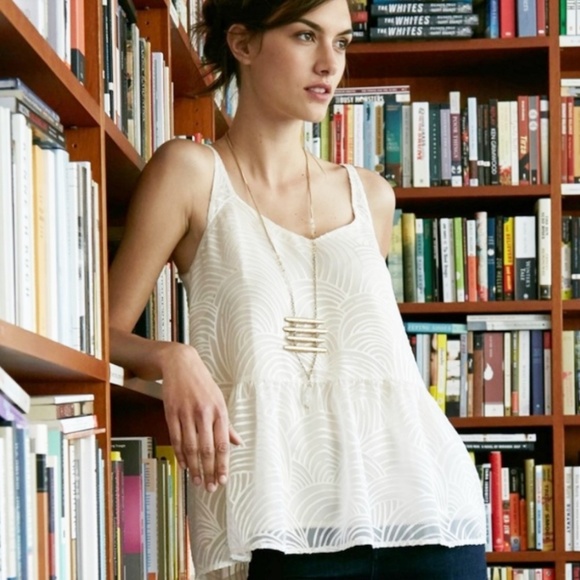Anthropologie Tops - Anthro HD In Paris Mirage Tank Top Ivory Medium